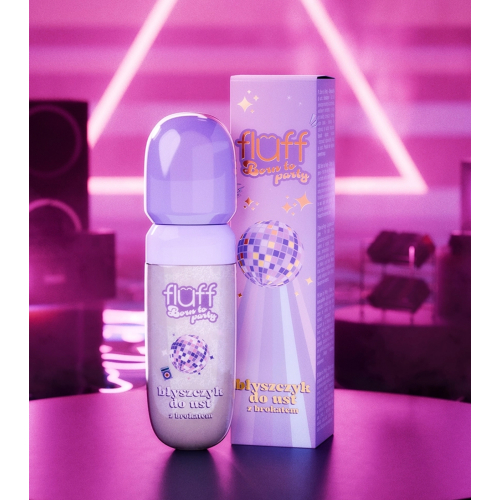 Fluff - *Born to Party* - Brilho Labial com Glitter