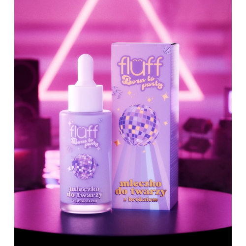 Fluff - *Born to Party* - Leite facial com glitter