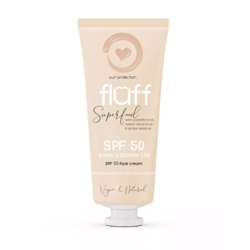 Fluff - Creme solar facial com cor SPF50