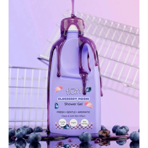 Fluff - Gel de Banho Suave - Blueberry Mochi