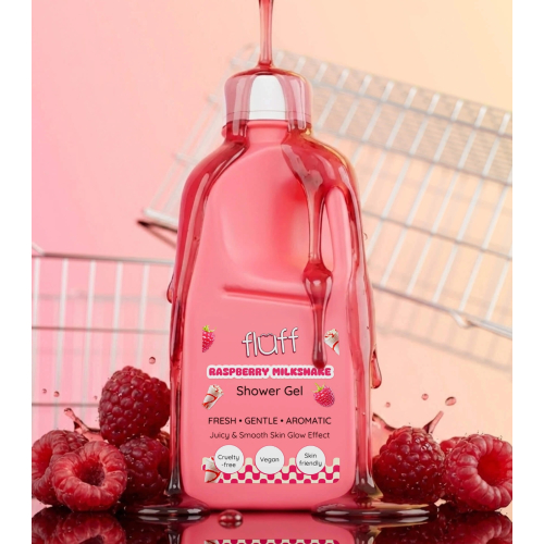 Fluff - Gel de Banho Suave - Raspberry Milkshake
