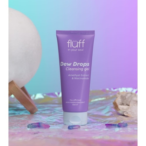 Fluff - *In Your Soul* - Gel de Limpeza Facial com Extrato de Ametista e Niacinamida Dew Drops