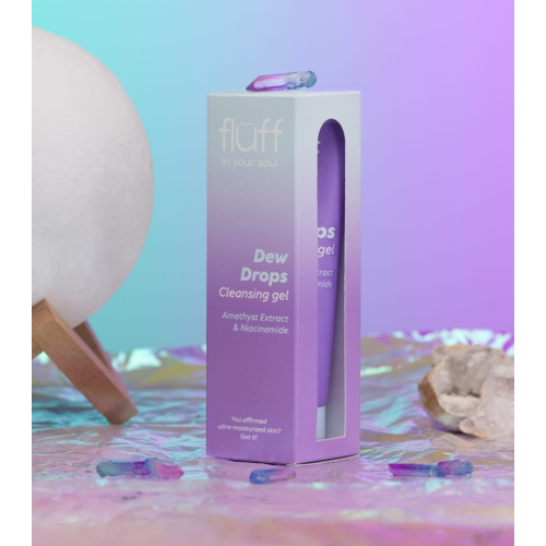 Fluff - *In Your Soul* - Gel de Limpeza Facial com Extrato de Ametista e Niacinamida Dew Drops