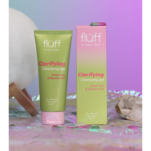 Fluff - *In Your Soul* - Gel de limpeza facial com argila verde e ácido glicólico Clarifying Gel