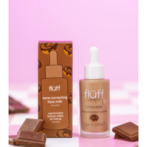 Fluff - Leite facial corretor de tom - Chocolate