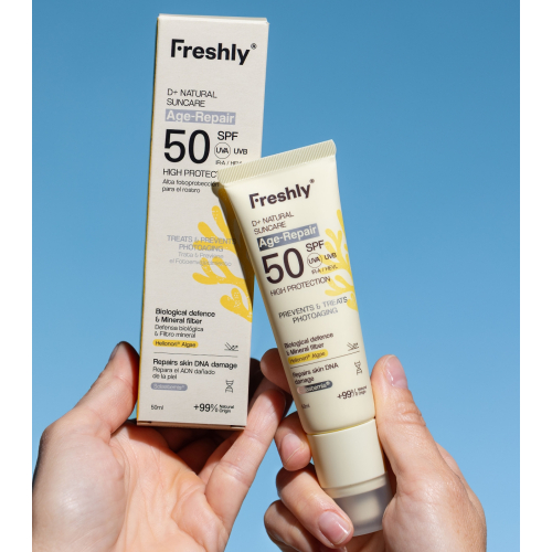 Freshly Cosmetics - *D+ Natural Suncare* - Protetor solar facial Age-Repair SPF50