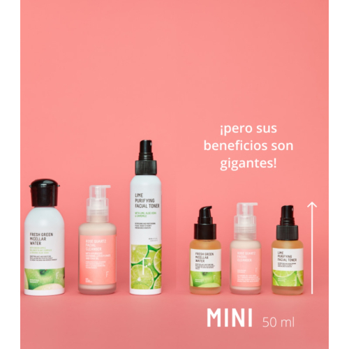 Freshly Cosmetics - Conjunto de limpeza facial em tamanho de viagem Mini Cleanser Trio