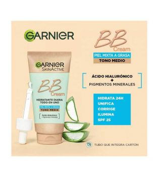 Garnier - Combinação de BB cream para pele oleosa - Medium