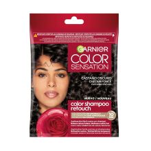 Garnier - Cor de cabelo semipermanente sem amônia Color Shampoo Retouch Color Sensation - 3.0: Castanho escuro