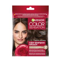 Garnier - Cor de cabelo semipermanente sem amônia Color Shampoo Retouch Color Sensation - 4.0: Castanho
