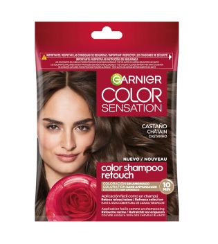 Garnier - Cor de cabelo semipermanente sem amônia Color Shampoo Retouch Color Sensation - 4.0: Castanho