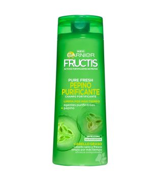 Garnier - Pure Fresh Shampoo Fructis Limpeza de pepino - Gordura do cabelo sem silicone sem parabenos
