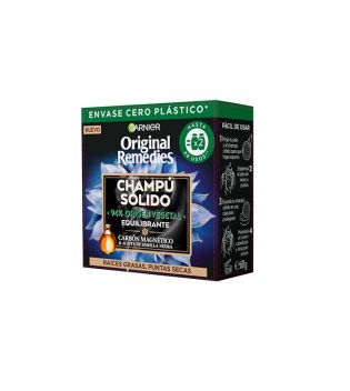 Garnier - Magnetic Charcoal Balancing Solid Shampoo Original Remedies - Raízes oleosas, pontas secas