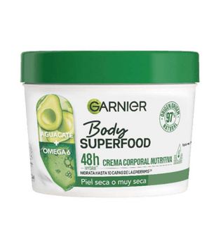 Garnier - Creme de corpo nutritivo Body Superfood - Abacate: Pele seca ou muito seca