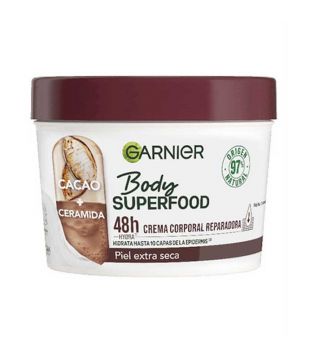 Garnier - Creme corporal reparador Body Superfood - Cacau: Pele extra seca