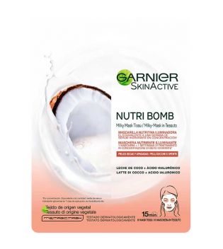 Garnier - Máscara facial nutritiva e iluminadora Nutri Bomb - Leite de coco