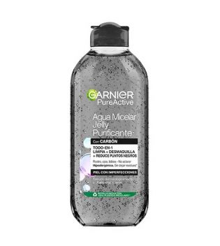 Garnier - *Skin Active*-  Água micelar Purifying Jelly com carvão 400ml - Pele com cravos