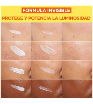Garnier - *Skin Active* - Fluido diário anti-manchas e anti-UV com Vitamina C FPS50+ - Invisível