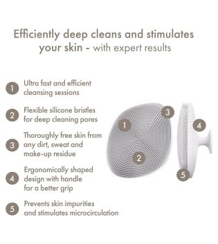 GESKE - escova de limpeza facial 4 em 1 - Branca
