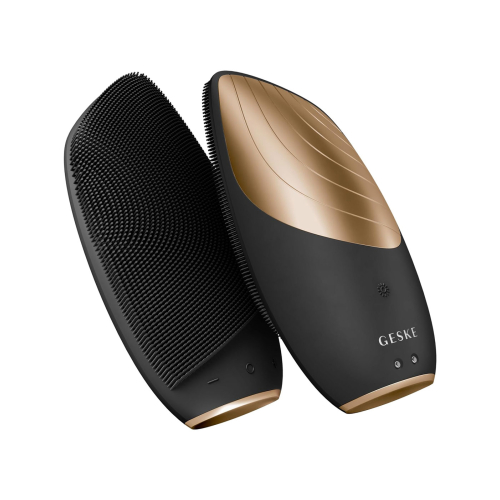 GESKE - Escova de Limpeza Facial e Massageadora Sonic Thermo 6 em 1 - Ouro Preto