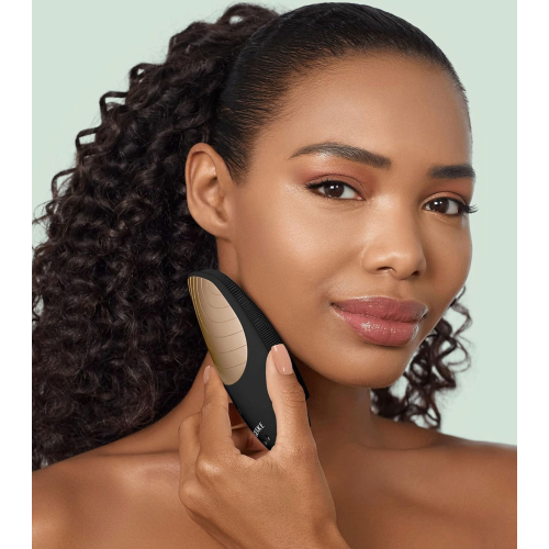 GESKE - Escova de Limpeza Facial e Massageadora Sonic Thermo 6 em 1 - Ouro Preto