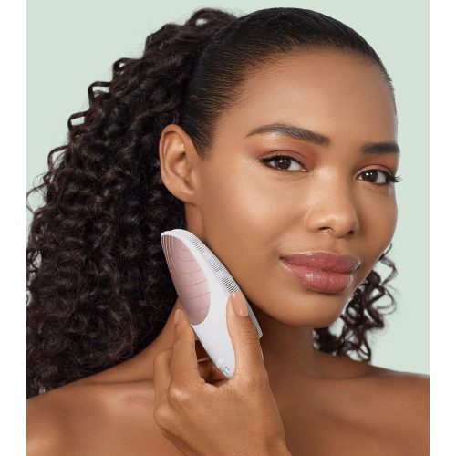 GESKE - Escova de Limpeza Facial e Massageadora Sonic Thermo 6 em 1 - Branco Rosa Ouro