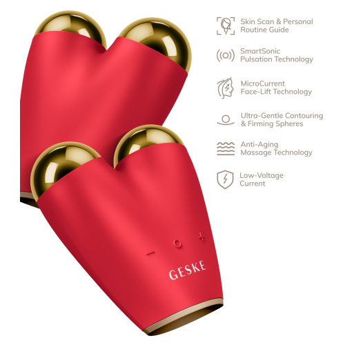 GESKE - *I love myself* - Massageador Microcurrent Face-Lifter 6 In 1 - Red