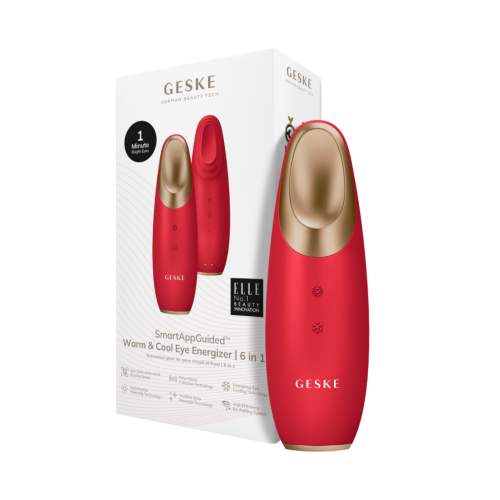 GESKE - *I love myself* - Massageador para Contorno dos Olhos Warm & Cool Energizer 6 em 1 - Red