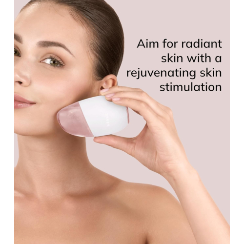 GESKE - Massageador 7 em 1 para olhos e rosto Cool & Warm - White Rose Gold