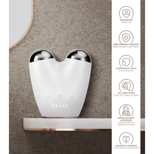 GESKE - Massageador Microcurrent Face-Lifter 6 In 1 - Branco