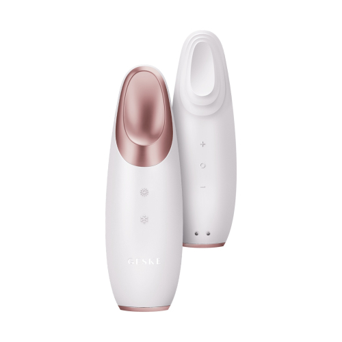 GESKE - Massageador de contorno de olhos Warm & Cool Energizer  6 em 1 - White Rose Gold