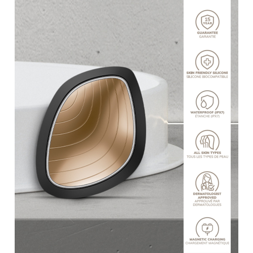 GESKE - Máscara facial Sonic Warm & Cool 9 em 1 - Preto Ouro