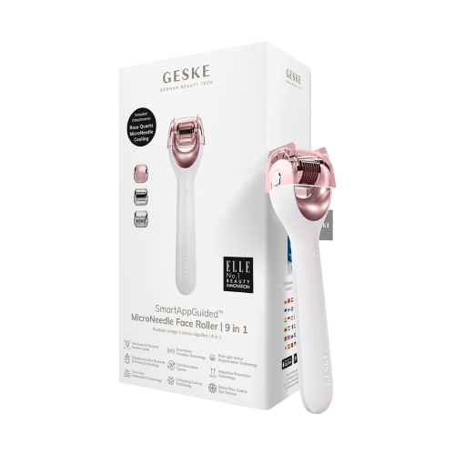 GESKE - Rolo facial de microagulhas 9 em 1 - White Rose Gold