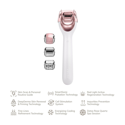 GESKE - Rolo facial de microagulhas 9 em 1 - White Rose Gold