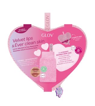 GLOV - *Amore Collection* - Conjunto de disco facial e luva esfoliante labial Velvet Lips And Ever Clean Skin