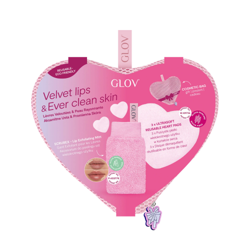 GLOV - *Amore Collection* - Conjunto de disco facial e luva esfoliante labial Velvet Lips And Ever Clean Skin