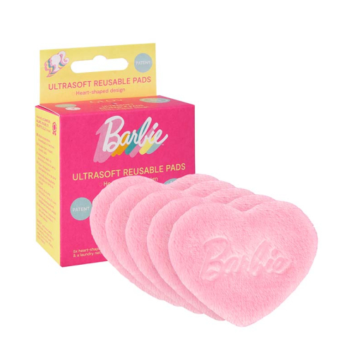 GLOV - *Barbie* - Conjunto de discos desmaquilhantes reutilizáveis Heart shaped