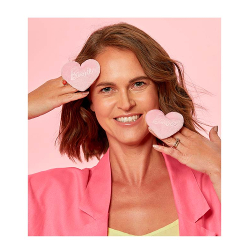 GLOV - *Barbie* - Conjunto de discos desmaquilhantes reutilizáveis Heart shaped