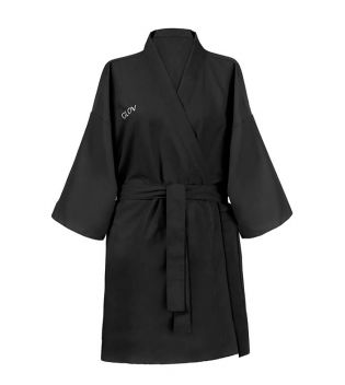 GLOV - Robe Terry Ultra Absorvente Kimono Style - Preto