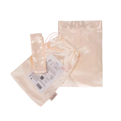 GLOV - Robe de Cetim Kimono Style - Champanhe