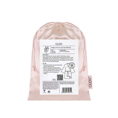 GLOV - Robe de Cetim Kimono Style - Champanhe