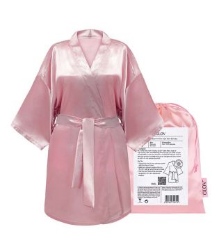 GLOV - Robe de Cetim Kimono Style - Rosa