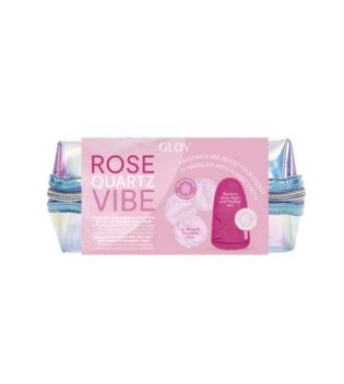 GLOV - Conjunto de limpeza corporal e facial Rose Quartz Vibe