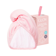 GLOV - Toalha turbante de cetim e tecido - Rosa