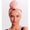 GLOV - Toalha turbante de cetim e tecido - Rosa