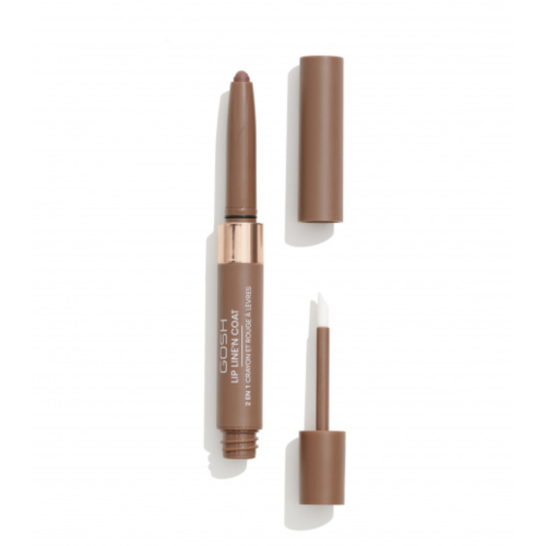 Gosh - Batom 2 em 1 Lip Line'n Coat - 004: Caramel Toffee