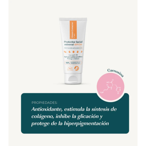 Green Cornerss - Protetor Solar Facial Mineral com Cor FPS 50 - Pele Sensível
