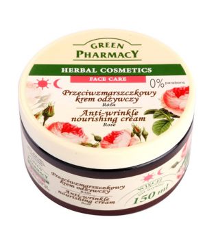 Green Pharmacy - Creme anti-rugas para pele mista - Rosa