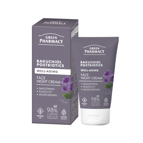 Green Pharmacy - Creme facial noturno antienvelhecimento - Backuchiol + Postbiotics
