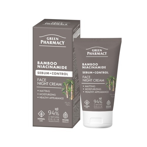 Green Pharmacy - Creme facial noturno de controle de sebo - Bambu + Niacinamida
